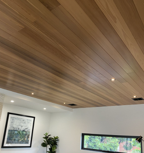 Travaux de pose de lambris en bois