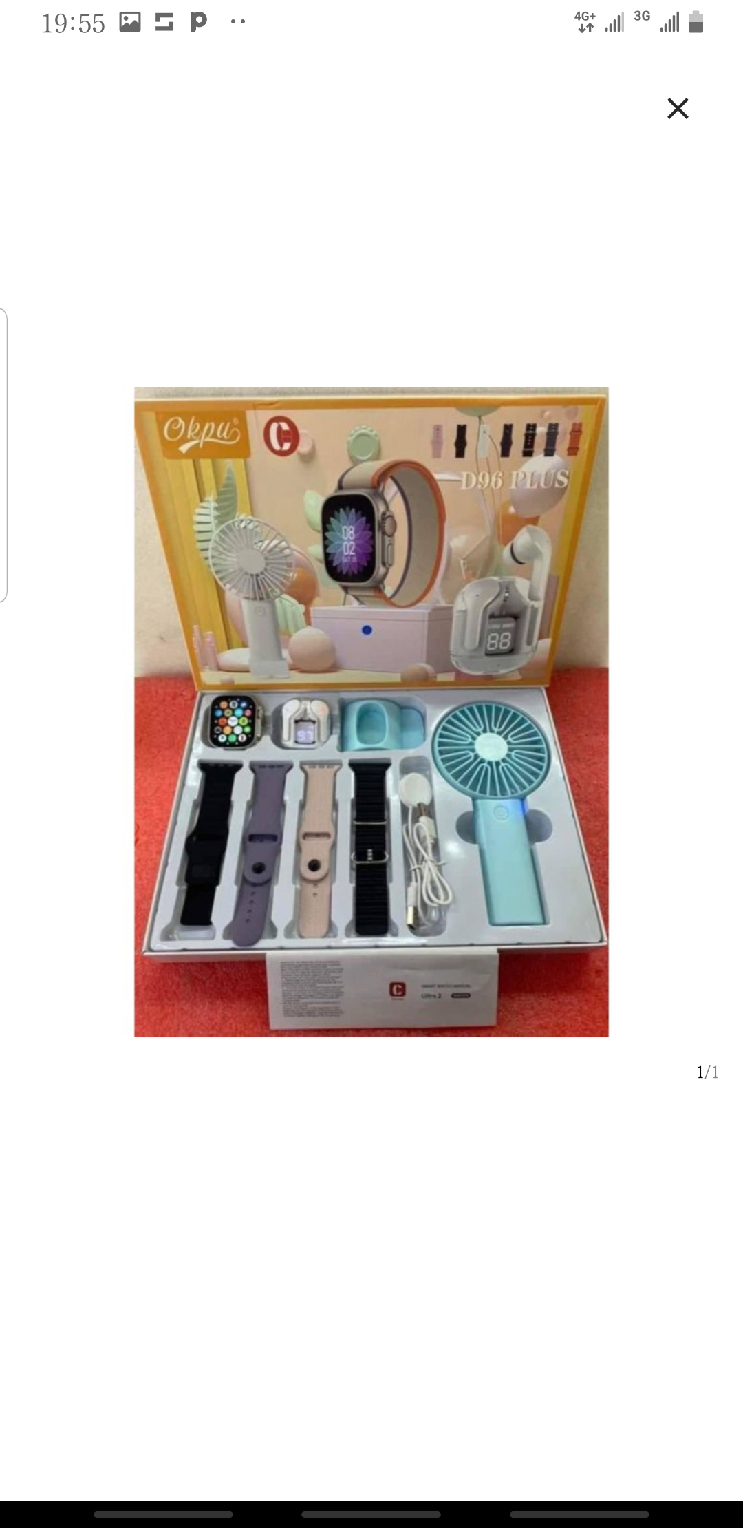 montre intelligente avec 4 bracelets