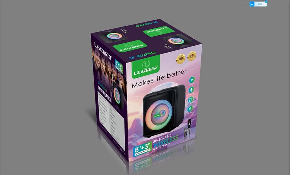 Haut-parleur Portable/Bluetooth/USB/TF/FM/AUX/ LED/ SP-802 Pro- 1 Micro Sans Fil – 40W