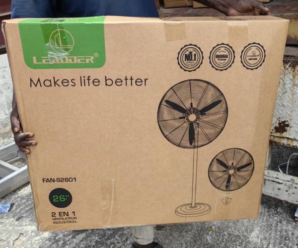 Ventilateur industriel 2en1 (sur pied et mural) De 26 Pouces