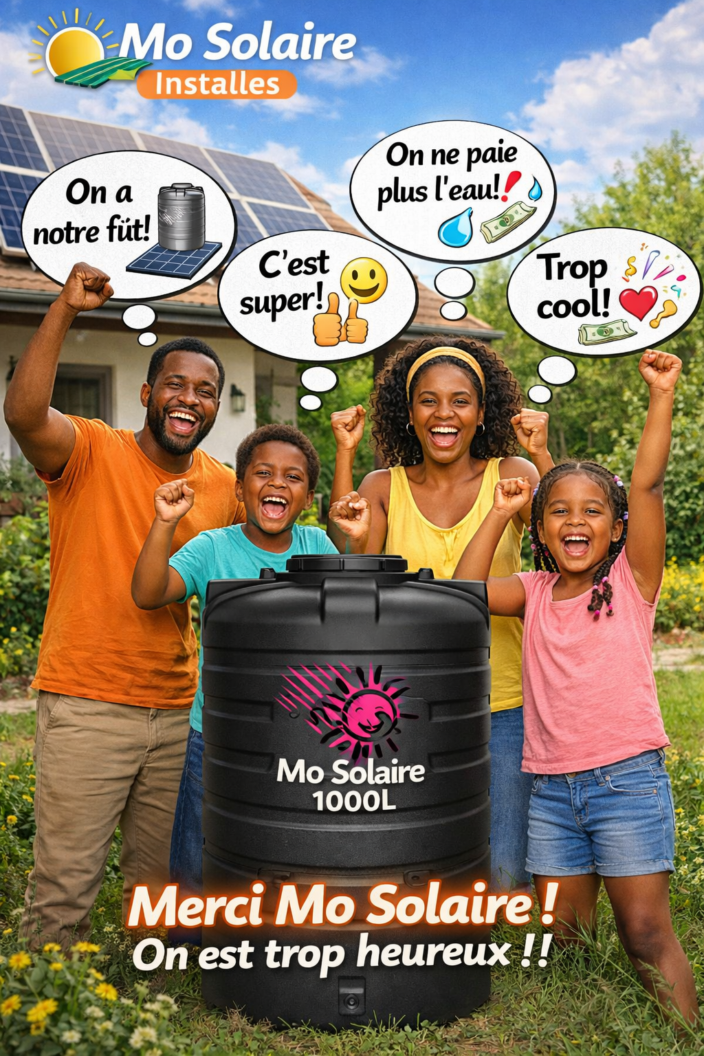 Fût réservoir d’eau 1000L