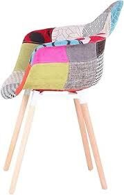 🪑 Chaise Patchwork Multicolore – Design Moderne