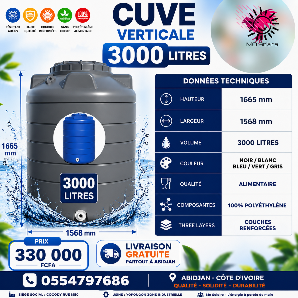 Vente de fût réservoir d’eau