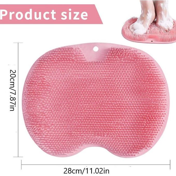 Brosse de lavage, coussin de massage en silicone antidérapant, tapis de pieds & brosse pour le dos