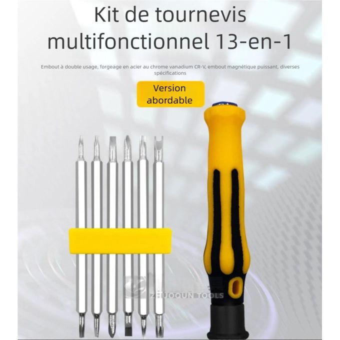 Cloudoon Kit Tournevis 12 en 1 Cloudoon Outils Multi-bits Précis pour Bricolage & Réparation