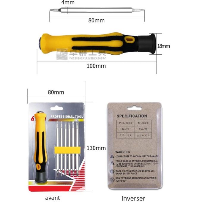 Cloudoon Kit Tournevis 12 en 1 Cloudoon Outils Multi-bits Précis pour Bricolage & Réparation