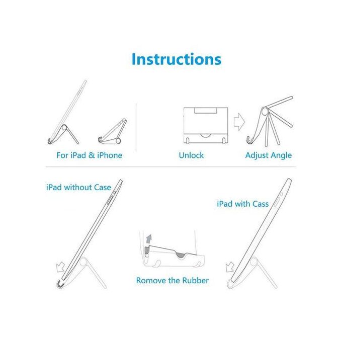 Portable Adjustable Phone Holder – Multi-Angle Stand for Mobile & Tablet