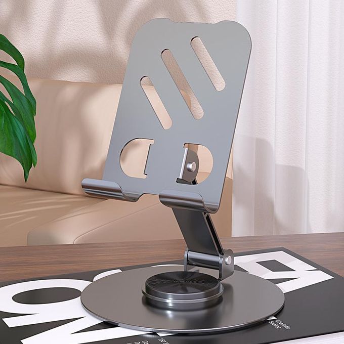 Support De Téléphone Et Tablette Entièrement En Métal. 360° Rotatif