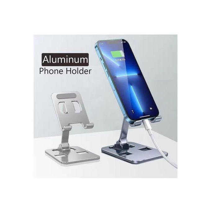 Support de téléphone de bureau pliable universel en alliage d’aluminium