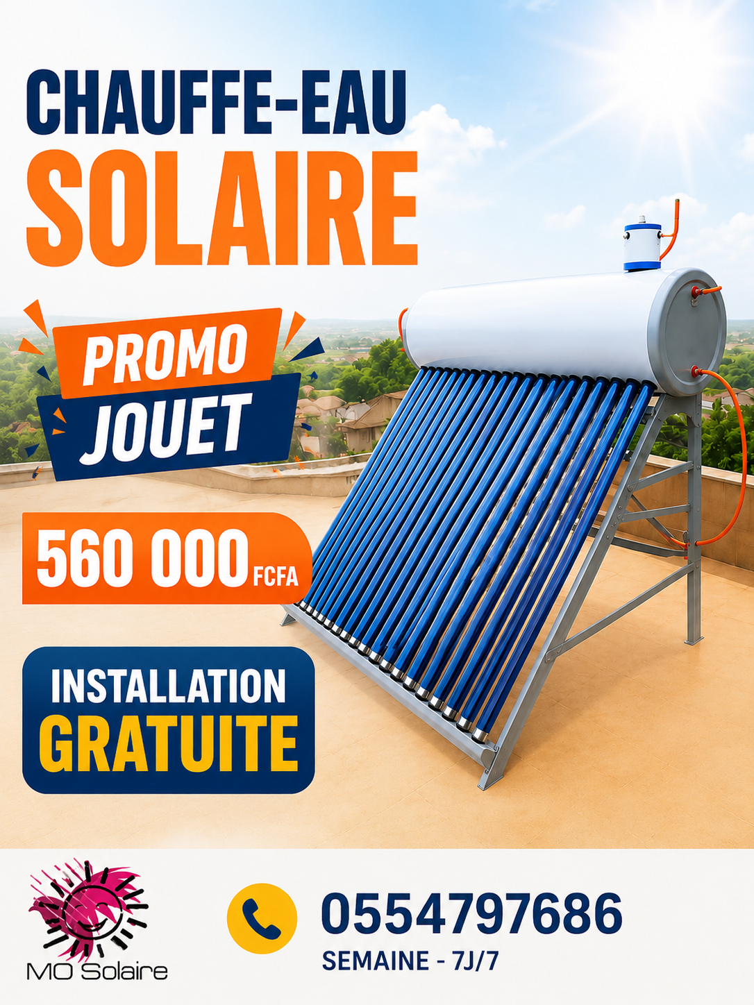 Chauffe eau solaire à Abidjan