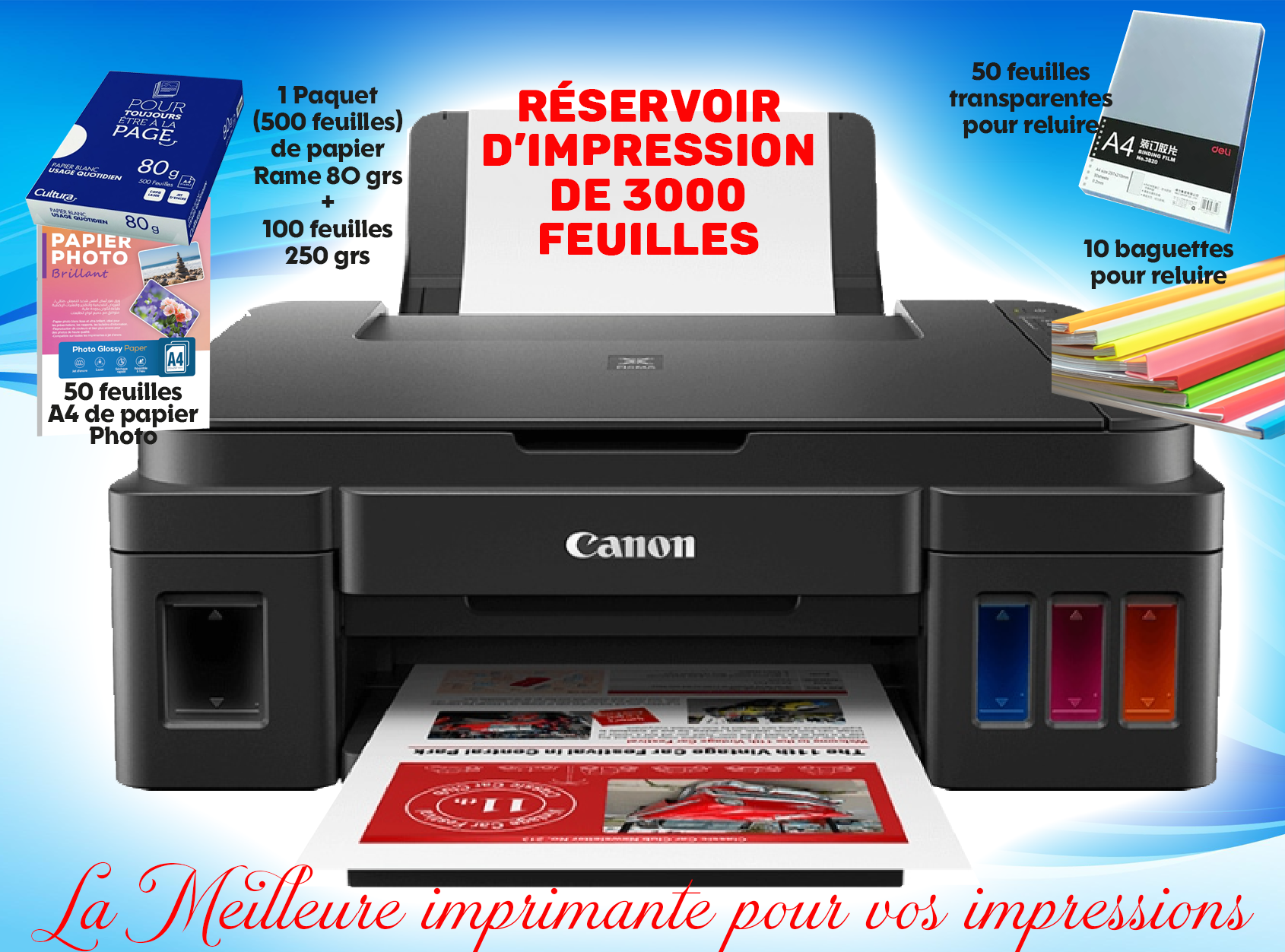 Imprimante Très économique – Réservoir d’encre