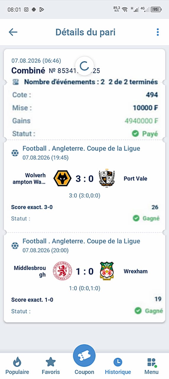 Coupon gagnant xbet