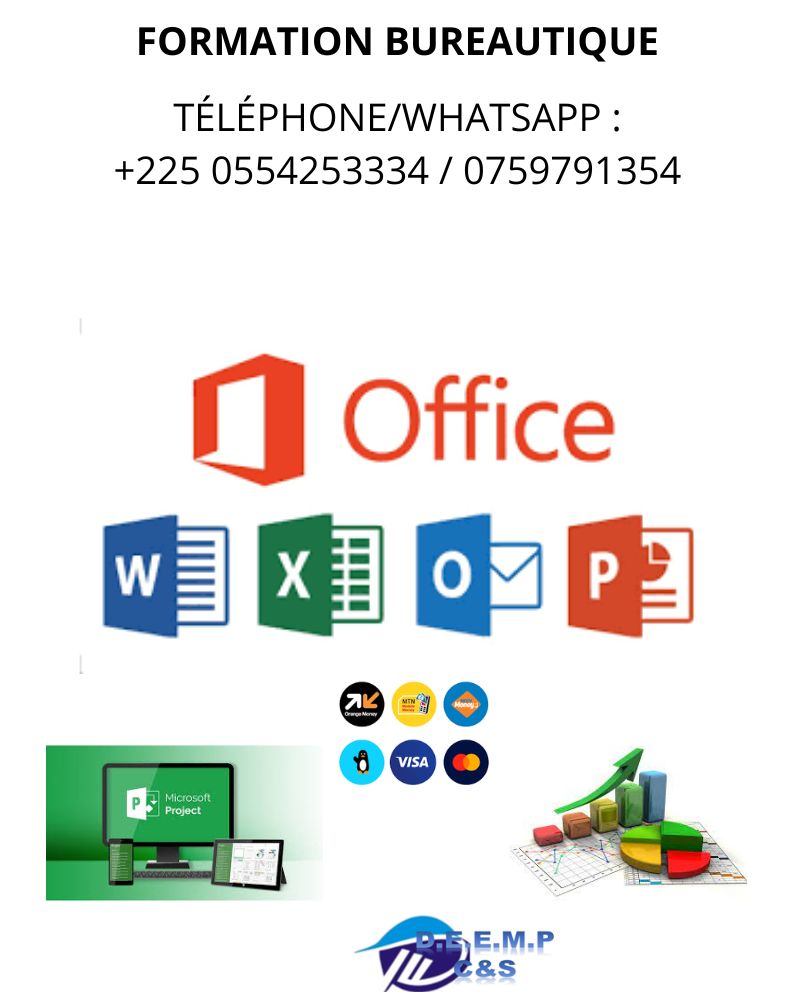 FORMATION EN BUREAUTIQUE : WORD, EXCEL, POWER POINT