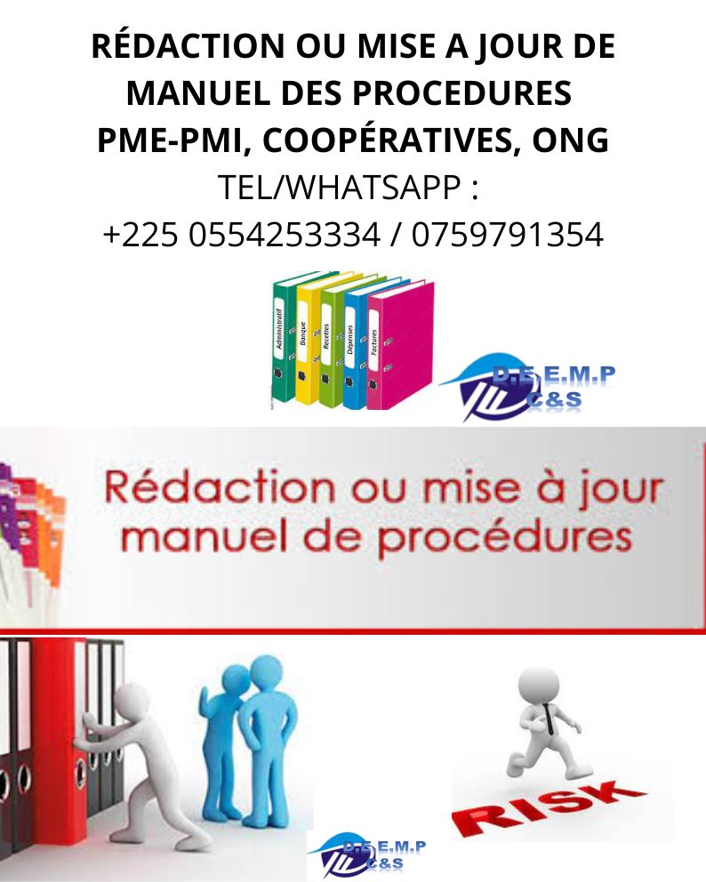 Redaction et Mise a jour des procedures comptables et Administratives